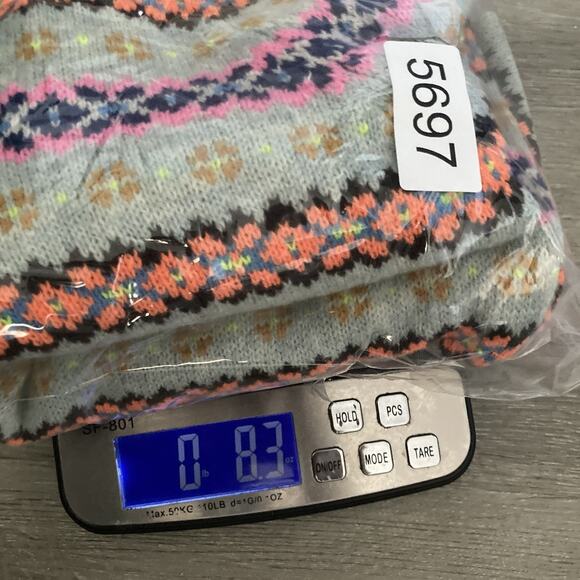 J Crew Women's Neon Fair Isle 100% Lambswool Gray Cozy pullover Sweater Small - Picture 12 of 12